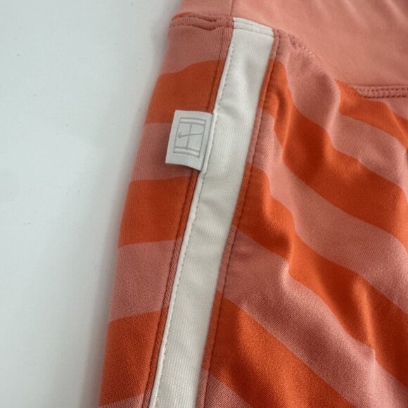 Nike Fit Dry L Coral & White Striped Tennis Skirt With Built-In Shorts - Picture 7 of 11